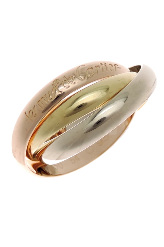 Pre-Owned Cartier #54 750PG YG WG Trinity Ring for Women and Men - 750 Pink Gold, Yellow White...