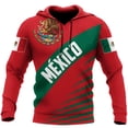 thumbnail image 4 of Sudadera con capucha para hombre y mujer, con estampado 3D de la bandera nacional de México, informal, de gran tamaño, popular, a la moda, para otoño, 4 of 5