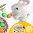 thumbnail image 3 of Juguete electrónico interactivo de Pascua: un conejito de peluche que suena con animación para caminar, orejas y nariz móviles, adecuado para niños pequeños y niños (versión blanca)., 3 of 6