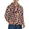 thumbnail image 2 of Goofa Leopard for Men's Hooded Sweatshirt - Lightweight Pullover Hoodie with Kangaroo Pocket, Perfect for Everyday Wear-Large, 2 of 7