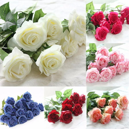 1 Head Real Latex Touch Rose Artifical Flowers Wedding Party Birthday Party Home Bouquet Decor