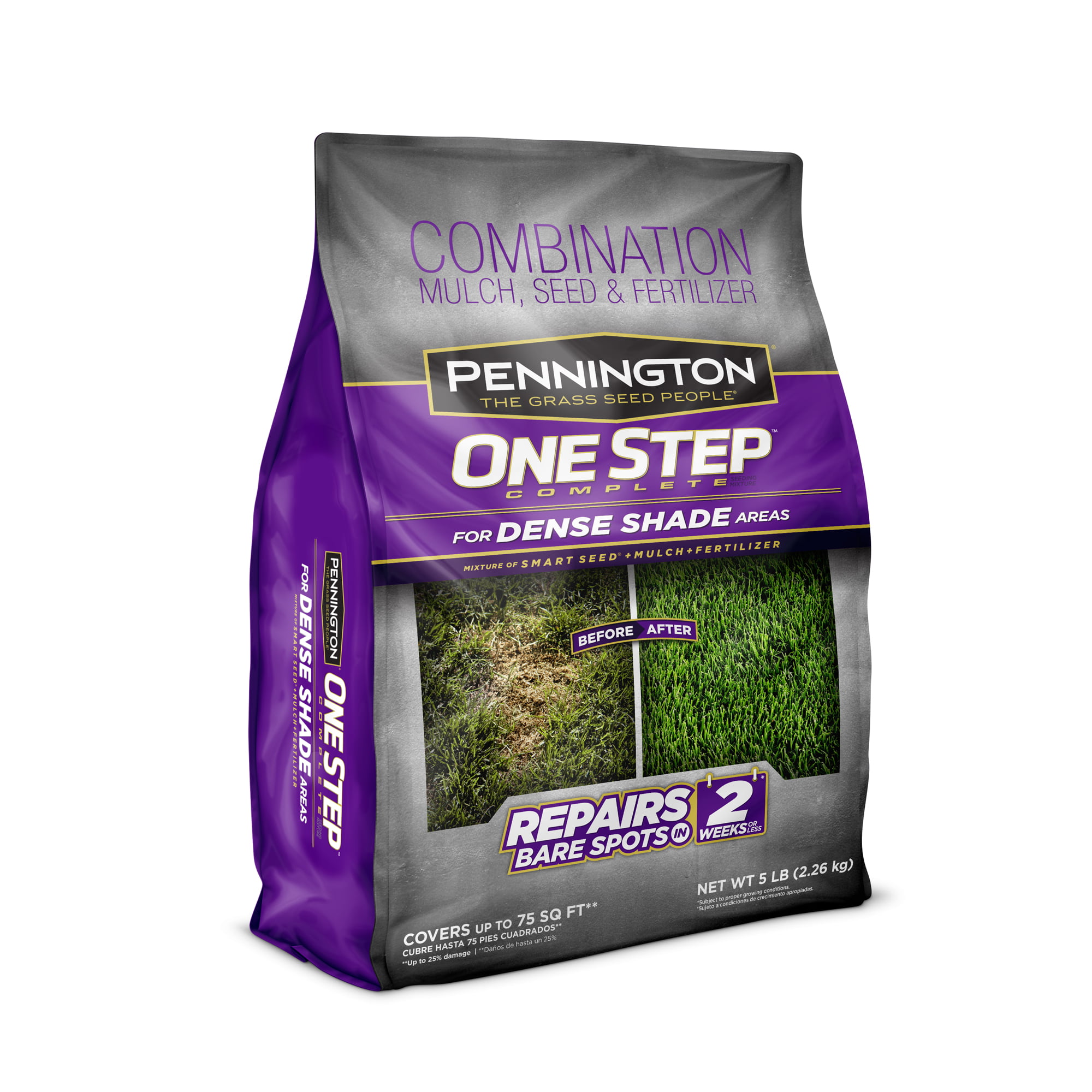 Pennington One Step Complete Dense Shade Grass Seed, Patch and Repair; 5 lb.