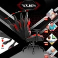 thumbnail image 5 of Lacoo Gaming Chair in Home Office PU Leather Reclining Gaming Chair Adjustable Adjustable Headrest and Lumbar Pillow, Red, 5 of 8