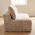 thumbnail image 5 of CQSXDA 2-Seater Corduroy Ground-Hugging Compressed Loveseat, for Small Apartment Living Room Seating, Camel, 5 of 9