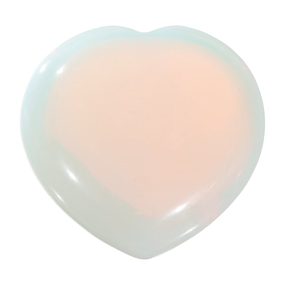 Uxcell Natural Heart Shaped Crystal Stone, 1.6 Inch Mini Polished Love Gemstone Crystal, Pocket Rock Engraved Worry Stones for Women Gifts Meditation, Opalite