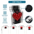 thumbnail image 6 of Valentine's Day Table Runner - 90 Inch Long Red Love Hearts Romantic Black Striped Cotton and Linen Blended Dress Scarves Farmhouse Table Runner for Kitchen Dining, Coffee Table, 13" x 90", 6 of 8