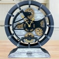 thumbnail image 4 of THE GEARS CLOCK Desk Clock with Real Moving Gears (wall clock)CA-LI_ 10 in Round Silver-Grey, 4 of 8