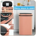 thumbnail image 4 of XF XINFENG 13 Gallon 49 L Dustbin Kitchen Trash Can with Lid Automatic Sensor Touch Bin, Garbage Can, Waste Bin, For Bathroom/Double Bed/Bedroom/Home/Office, Pink, 4 of 9