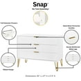 thumbnail image 5 of 2-Piece DUMBO Standard 3-Drawer Dresser and DUMBO 2.0 Nightstand in White, 5 of 7