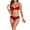 Red, variant on Odeerbi Ladies Women's Swimwear Bathing Suit Bikini Swimsuits for Women 2025 Beachwear Yellow