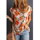 thumbnail image 2 of ABPHQTO Blusa de mujer con volantes y estampado floral rosa, 2 of 5