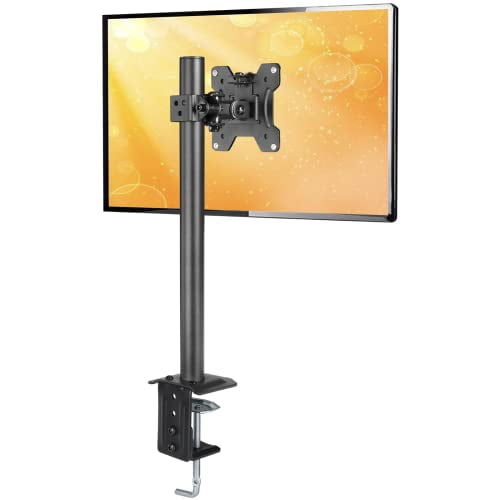 ErGear Single Monitor Arm Gas Spring for 17”-32 LCD/LED Full Motion Design Ergonomic Monitor Stand Monitor Mount Clamp&Grommet Installation Tilt ±45° Swivel 180° Rotation 360° VESA 75mm/100mm 