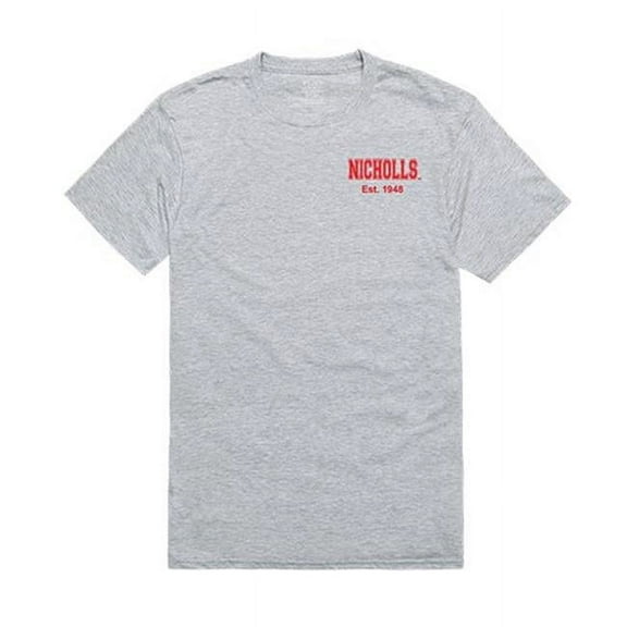W Republic Apparel 528-138-HGY-04 Nicholls State University Practice Tee for Men, Heather Grey - Extra Large