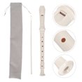 thumbnail image 1 of KALLORY 1Set Professional 8 Hole Plastic Clarinet White Simple Design with Clear Resonant Sound, 1 of 8