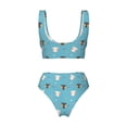 thumbnail image 6 of Rocae Cat Fish for Bikini Set for Women Two Piece Sexy High Swimsuits Split Crossover Bikini Small, 6 of 9