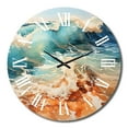 thumbnail image 4 of Designart "Beach Photo Oceanic flow VI" Nautical & Beach Oversized Wall Clock, 4 of 5