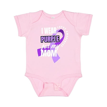 

Inktastic I Wear Purple for My Mom Lupus Awareness Gift Baby Boy or Baby Girl Bodysuit