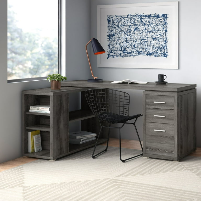 Senga Reversible L Shape Executive Desk 60 W x 23 D Overall Product Weight 124.75 lb. Walmart