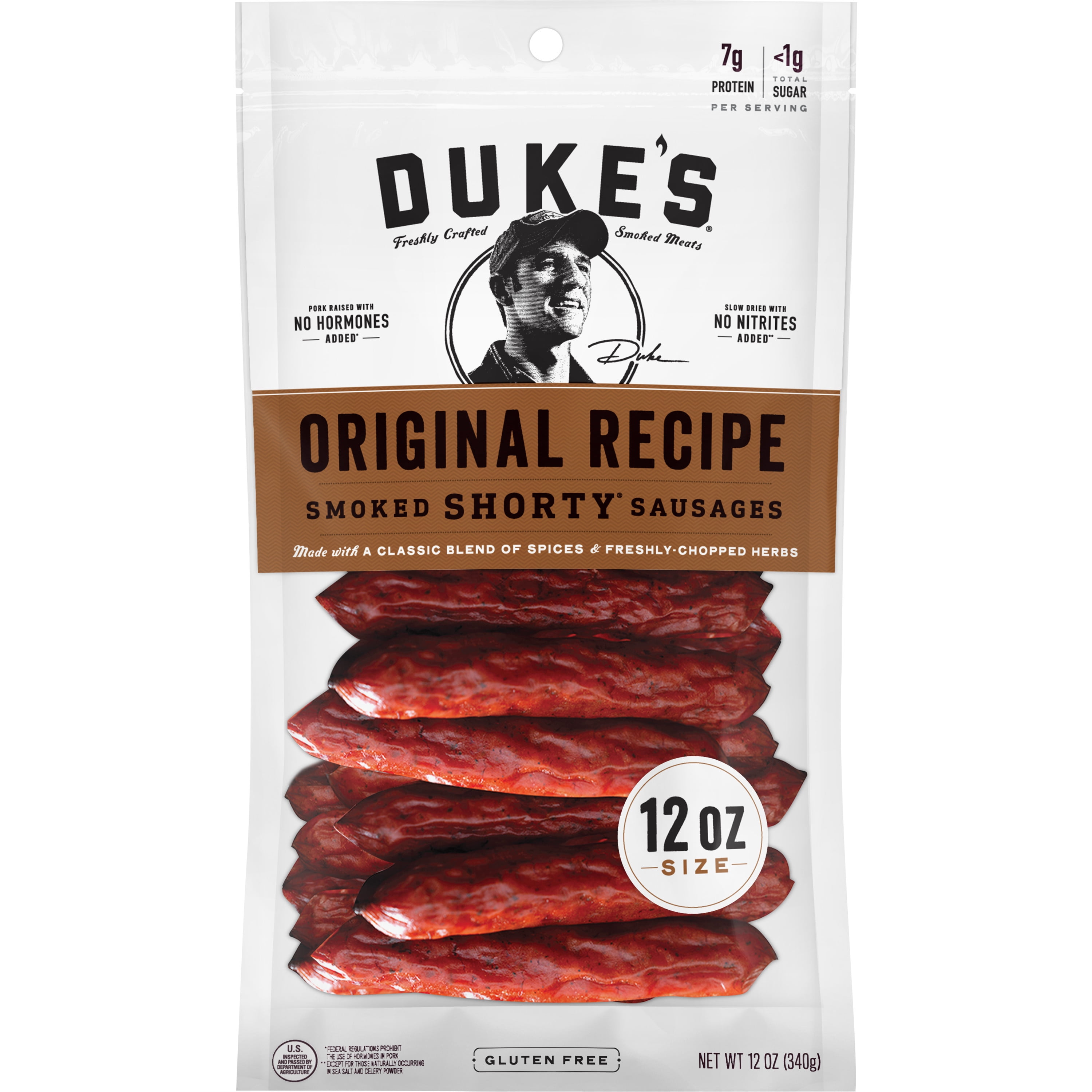 Duke's Original Smoked Shorty Sausages, Gluten Free Snack, 12 Oz