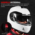 thumbnail image 4 of Casco Integral Motociclista Onof  MH5889 Cerrado Blanco Deportivo Certificacion DOT - M, 4 of 9