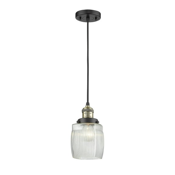 Innovations Lighting 201C Colton Colton 1 Light 6" Wide Mini Pendant - Black