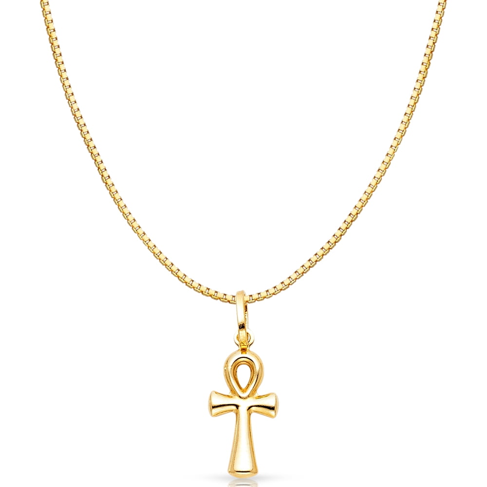 Ioka-14K Yellow Gold Egyptian Ankh 