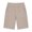 Beige, variant on Women's Cotton Linen Knee Length Shorts, High Waist Elastic Waist Shorts with Side Pockets, Casual Bermuda Shorts for Summer, Beach, Vacation and Daily Wear White S
