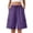 Purple, variant on Yifymode Knee Length Women Bermuda Shorts Baggy Wide Leg Drawstring Casual Work Hiking Cargo Shorts With Pockets,Purple 2XL