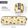 thumbnail image 3 of Honeii Watercolor Bee Honey Honeycomb Bee Pattern Pencil Case, Pencil Pouch, Pencil Case Small, Pencil Pouch Aesthetic, PVC Pencil Pouch, Pencil Bag, Makeup Pouch, 3 of 7
