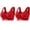 Womens Bras Red, variant on S-5X Womens Plus Size Bras Front Closure 2 Pack Wireless Push Up Bralettes for Women Multipack Support Everyday Underwear Bra