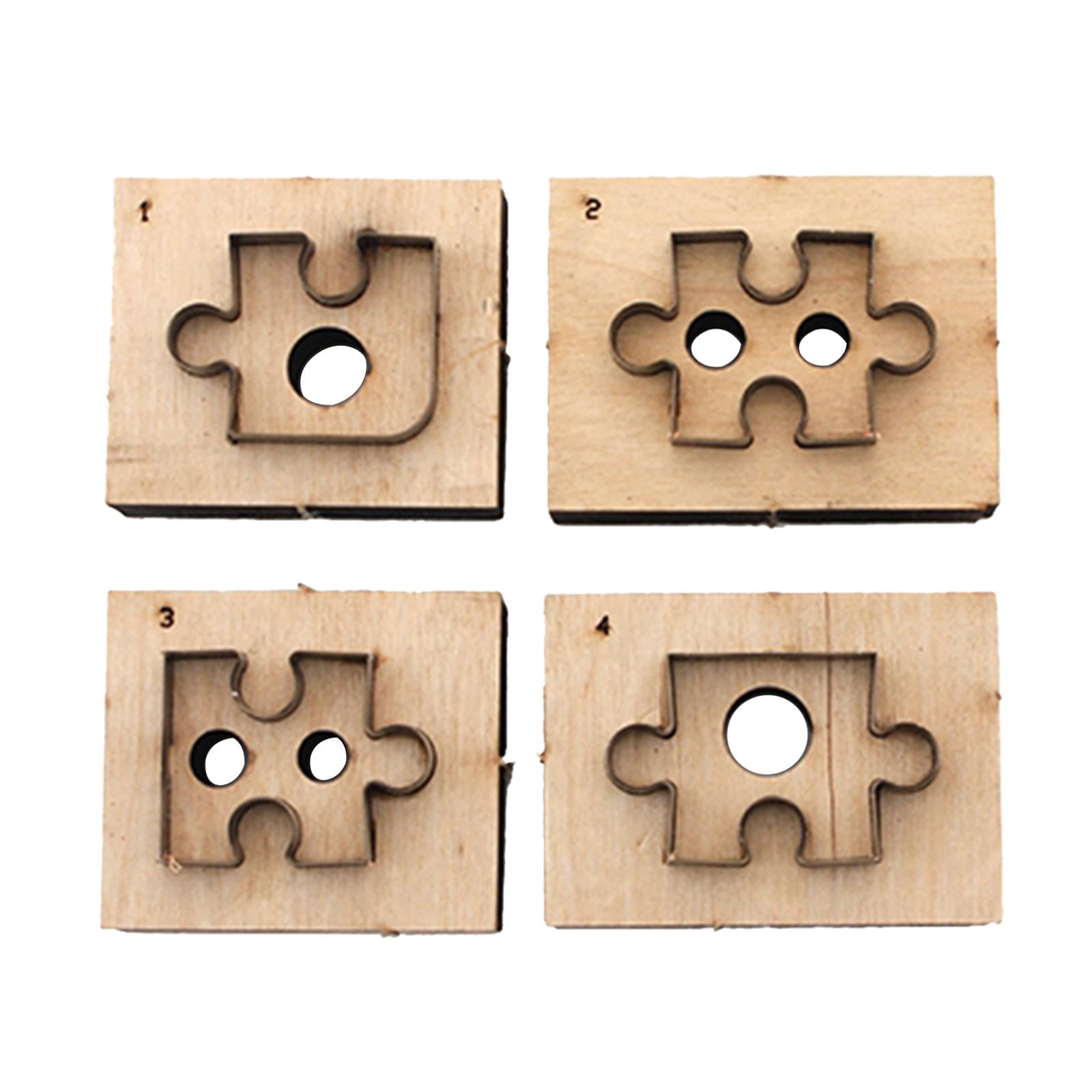 GUOOL 4x Leather Cutter Tool, Leather Cutting Tools, Shapes Leather Punch Tool Set Hole Hollow Punch Cutter, Leather Craft Tools Kit for DIY Leather Craft