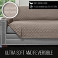 thumbnail image 4 of Original Patent Pending Reversible Large Sofa Protector, Many Colors, Seat Width to 70 Inch, Furniture Slipcover 2 Inch Strap, Couch Slip Cover Throw for Pet Dogs, Cats, Kids, Light Taupe, 4 of 8