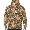 thumbnail image 7 of Balery Squirrel Mushroom Yellow Flower Pattern Mens Hoodie Kangaroo Pocket Hoodie Pullover Hooded Sweatshirt Ideal for Daily Wear Travel and Home-Medium, 7 of 7