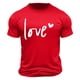 thumbnail image 3 of Tops para hombre, blusas y camisas de cuello redondo y manga corta para hombre. Camiseta/camisa informal de cuello redondo y manga corta con estampado de corazones para hombre. Tops de poliéster para, 3 of 5