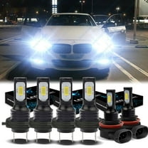H7 Headlights for 2010-2019 BMW X1 6500K White H7 High/ Low Beam H11 Fog light Bulbs,6pc