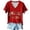 Z12-Red, variant on Women Retro America 1776-2026 Letter Print Patriotic T Shirt V Neck Short Sleeve Casual 250th Anniversary Holiday Summer Tops