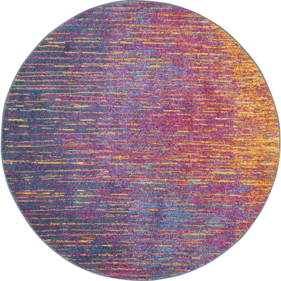 Nourison Passion Modern Abstract Indoor Rug Multicolor 4' x Round