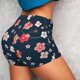 thumbnail image 4 of Balery Cherry Blossoms Pantalones cortos de entrenamiento estampados para mujer, sin costuras, ajustados, para gimnasio, yoga, correr, deportes, ejercicio activo, fitness.-Large, 4 of 8