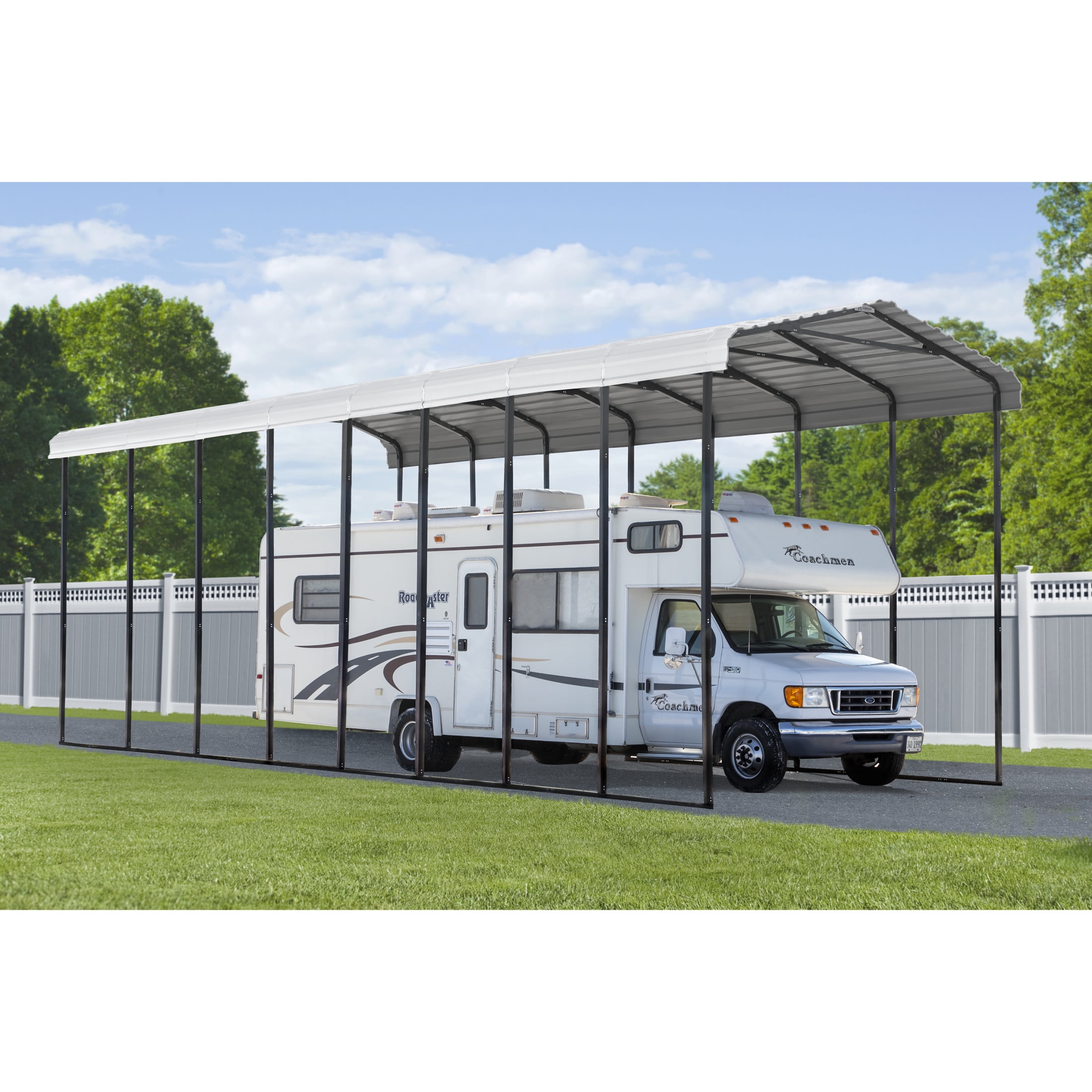 Arrow 14 x 38 x 14 ft Eggshell RV Carport