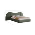 thumbnail image 3 of Meridian Furniture Everest Olive Green Linen Textured Fabric Queen Bed, 3 of 8