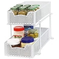 thumbnail image 2 of Simple Houseware 2 Tier Sliding Cabinet Basket Organizer Drawer, White, 2 of 5