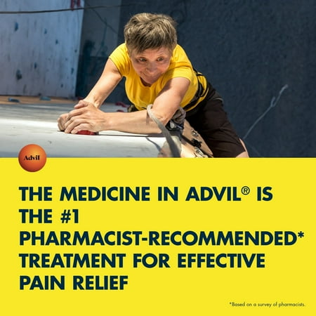 Advil Film Coated Tablets Pain Reliever and Fever Reducer, Ibuprofen 200Mg, 40 Count, Fast-Acting Formula for Headache Relief, Toothache Pain Relief and Arthritis Pain Relief