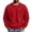 Red #371, variant on Men's Crewneck Sweatshirt Solid Color Pullover Top with Chest Pocket Relaxed Fit Casual Fall Sweatshirts