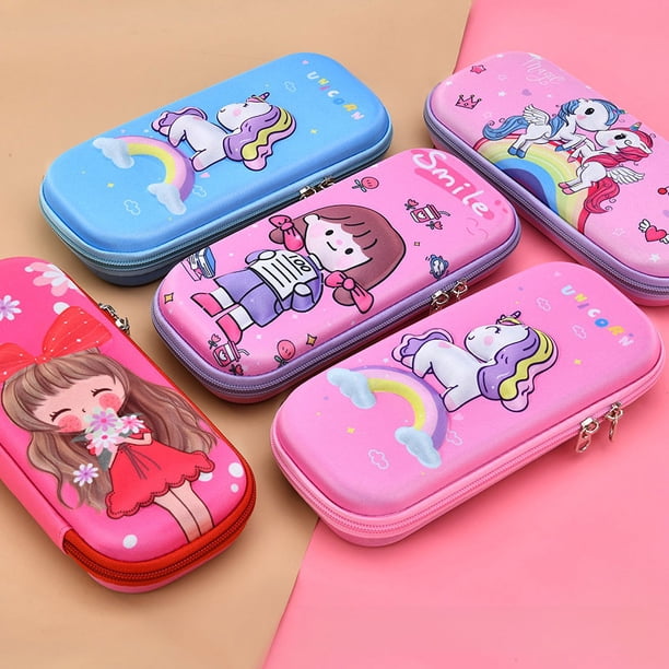 Estuche de papelería EVA, estuche para lápices, 3D, tridimensional, doble capa, gran capacidad, dibujos animados para niños, estudiantes, impermeable, resistente al desgaste, premio