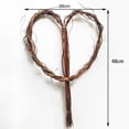 thumbnail image 5 of HEVIRGO Love Heart Shape Flower Wreath Frame, Flower Rod Natural Wicker Decorative Flower Wrapping Supply Ratten Bridal Bouquet Frame, 5 of 8