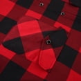 thumbnail image 4 of TANSILING Men's Hooded Flannel Shirt Jacket Fleece Lined Plaid Warm Casual Coat, 4 of 6