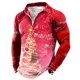 thumbnail image 1 of Pack De Playeras Para Hombre Camisa Navideña De Otoño E Invierno Para Hombre Camisa Superior Con Estampado De Árbol De Navidad En Capas Y Empalme De Colores Mixtos, 1 of 4