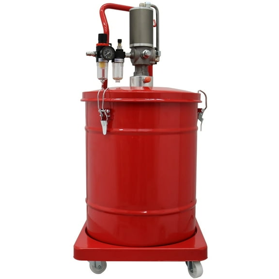 Techtongda Grease Pump Lubricator Air Pneumatic Compressed High Pressure Auto Tool Air Pneumatic Lubricator Compressed Air Grease Gun 10 Gallon