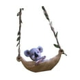 thumbnail image 3 of Abbracc Hanging Hammock Swing Animal Statue Animal Sculpture for Car Rearview Mirror Koala, 3 of 9