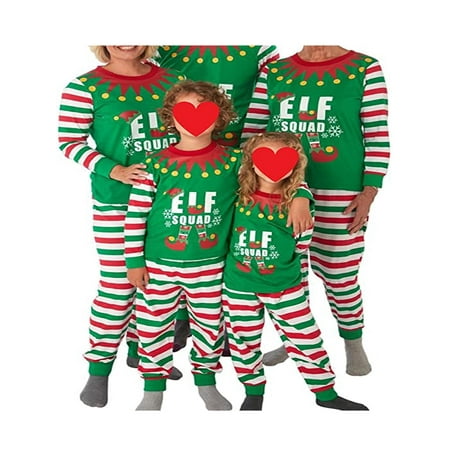 

Family Christmas Pajamas Matching Sets Xmas Printed Long Sleeve Round Neck Tops/Romper Long Pants Christmas Sleepwear Set